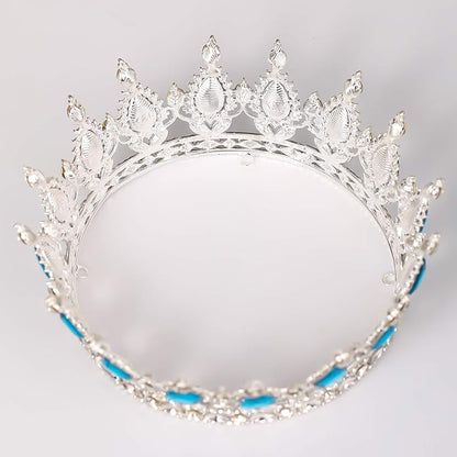 FORSEVEN Queen Crown Rhinestone Wedding Crowns and Tiaras for Women Costume Party Hair Accessories Princess Birthday Crown Crystal Bridal Crown Christmas Decorations Headband