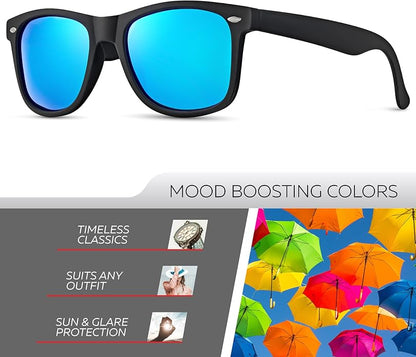 Retro Rewind Polarized Sunglasses for Men and Women - UV Protection Classic Sun Glasses