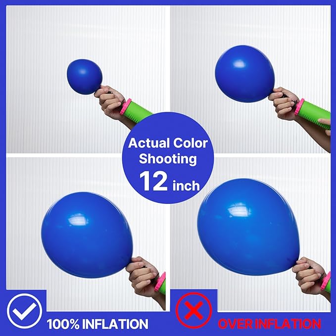PartyWoo Royal Blue Balloons 155pcs Different Sizes Pack of 18 12 10 5 Inch Dark Blue Balloon Arch Kit for Baby Shower Gender Reveal Graduation Under The Sea Birthday Party Decorations Blue-Y59