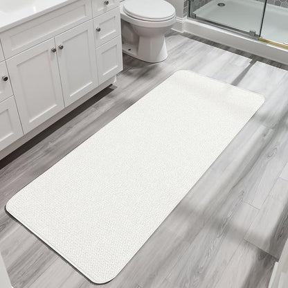 Bath Mat,Ultra Thin Bathroom Runner Rugs,Large Bath Mats for Bathroom,Quick Dry,Non-Slip,Machine Washable,Low Pile,Bath Rug,Shower Outside,Sink,Home Decor Accessories.Cream,3'x4'(36x48inch)