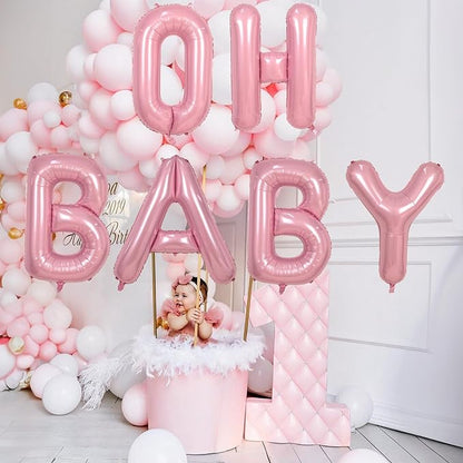 40" Balloon Letter K Pastel Pink, Large Foil Baby Pink Letter Balloons A - Z for Girls, Light Pink K Helium Balloon for Women Birthday Anniversary Graduation New Year Party Decoration Supplies