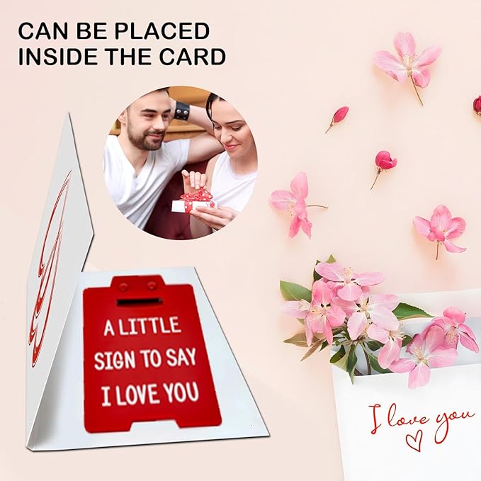 Artlunar Valentines Gifts for Her Him - Romantic I Love You Sign Funny Table Desk Decor for Birthday Wedding Christmas Aniversary Gifts