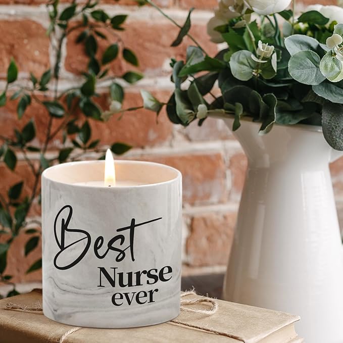 Nurse Gifts for Women - Best Nurse Ever Candle for Nurses Week Nurse Appreciation Gifts for Nurse Graduation Gift Nurse Practitioner