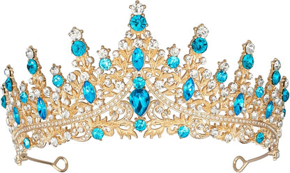 Tiaras and Crowns for Women Crystal Princess Tiaras Rhinestone Queen Crowns For Wedding Bridal Birthday Prom Pageant Party (Tiara 100)
