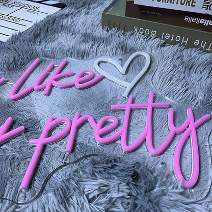 Your are Like Really Pretty Neon Sign, LED Neon Lights for Bedroom,Birthday Wedding Engagement Party Bar Pub Club Wall Decor Hanging Customs Neon Sign for Kids Girlfriends Gift(Pink)