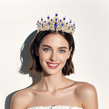 Tiaras and Crowns for Women Crystal Princess Tiaras Rhinestone Queen Crowns For Wedding Bridal Birthday Prom Pageant Party (Tiara 100)