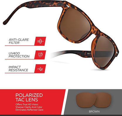 Retro Rewind Polarized Sunglasses for Men and Women - UV Protection Classic Sun Glasses