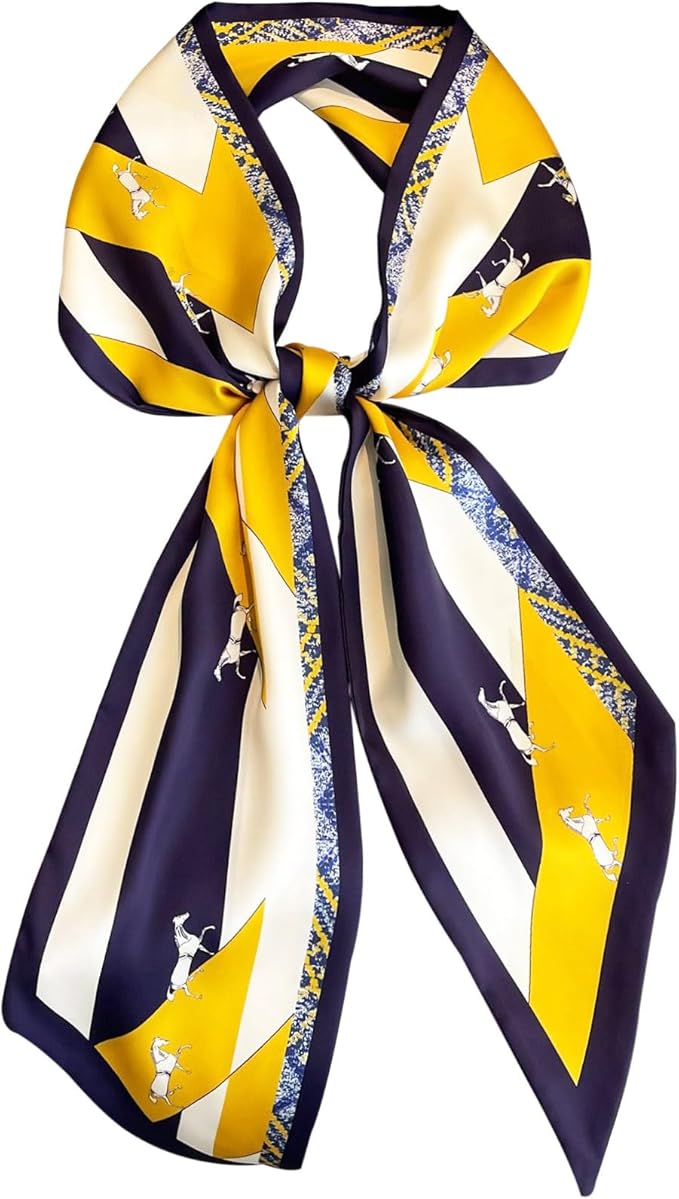 Head Scarf Hair Neck Scarves For Women Purse Bag Scarfs For Handbags Silky Long Thin Satin Headscarf Fashion