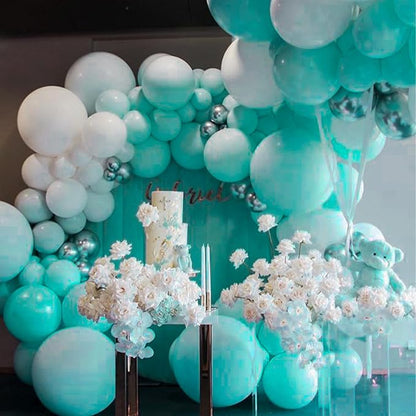 PartyWoo Teal Balloons 4pcs 36 Inch Turquoise Dark Teal Latex Balloons for Baby Shower Wedding Anniversary Gender Reveal Graduation Mermaid Birthday Pool Bachelorette Party Decorations Blue-Y69