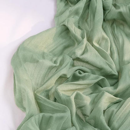Sage Green Cheesecloth Table Runner Christmas Table Runner Boho Gauze 120 Inches Sage Cheese Cloth Table Decor for Xmas Holiday Season Parties Wedding Bridal Baby Shower Tea Party