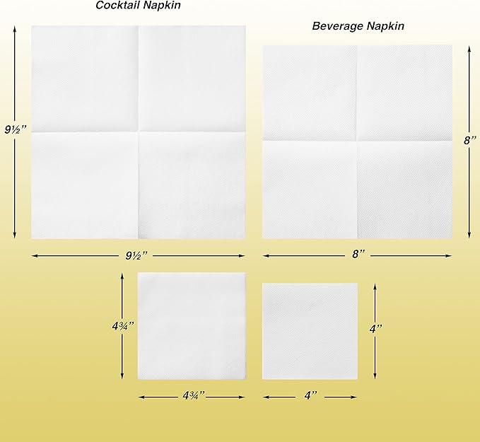 AMERICAN HOMESTEAD Cocktail Napkins - Premium 4.75"x4.75" Disposable Linen-Like Beverage Napkins - Bulk Square Party Bar Serviettes for Weddings, Parties, Events, and Daily Use - (Lilac -100 Count)