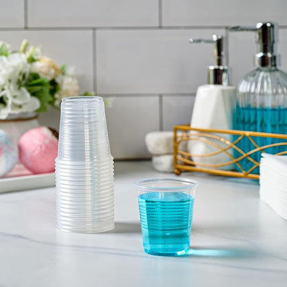 Lilymicky 1000 PACK 3 oz Clear Plastic Cups, 3 Ounce Disposable Plastic Bathroom Cups for Tasting, Drinking