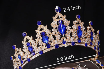 Crystal Tiaras and Crowns for Women - Wedding and Birthday Party Princess Crown Hair Accessories For Wedding, Prom, Pageant Celebration Party A3