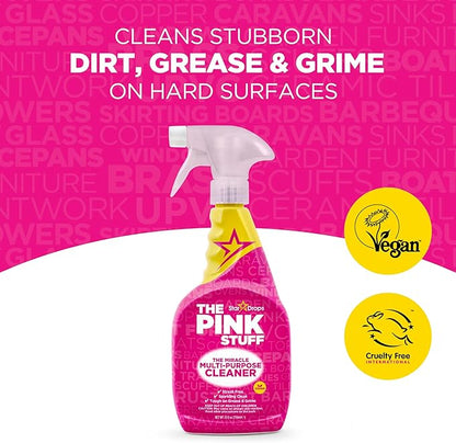 The Pink Stuff Miracle Multi-Purpose Cleaner â€“ Removes Grease, Grime, and Stains on Kitchens, Bathrooms, Floors, and More - 750ml (Pack of 2)