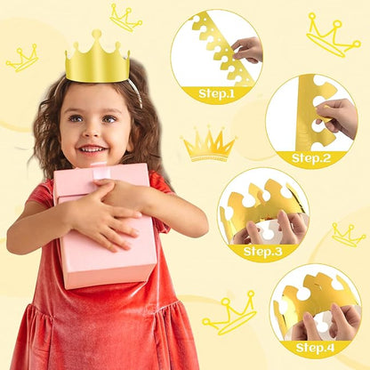 Paper Crowns Hat for Gold Foil Party Hat Birthday Party Baby Shower beauty pageant Photo Props