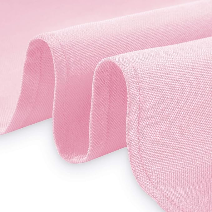 Lann's Linens - 10 Premium 108" Round Tablecloths for Wedding/Banquet/Restaurant - Polyester Fabric Table Cloths - Pink
