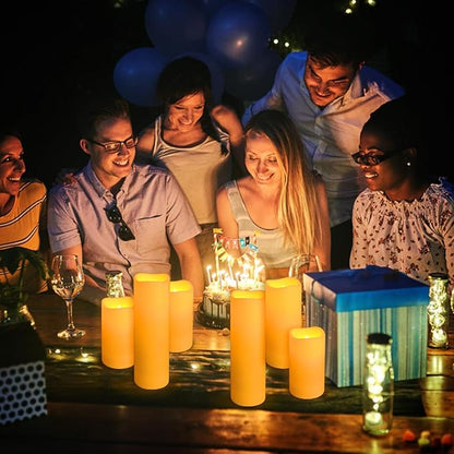24-Pack Flameless LED Candles with Remote Control - Battery Operated Fake Candles, Timer Function, 3 Brightness Levels, Indoor Outdoor Use for Wedding, Christmas, Home Decor