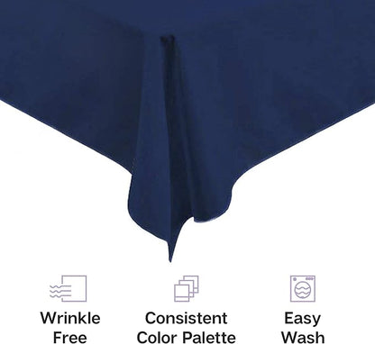 Gee Di Moda Rectangle Tablecloth - 60 x 102 Inch Black Table Cloth for 6 Foot Rectangle Table - Heavy Duty Washable Fabric - for 6 Ft Buffet Table, Holiday Party, Dinner, Wedding & Baby Shower