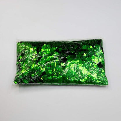 Ultimate Confetti, Fluttering Green Mylar Shiny Foil Metallic Confetti Squares - Lightweight and Slow-Falling Party Confetti for Cannon and Launcher Use - Best for Celebrations - 1 lb, 16 oz