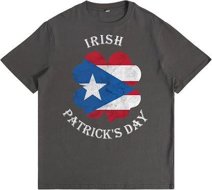 St. Patrick's Day Celebration Tee Beer Graphic Big and Tall Short Sleeve Cotton Festival Casual Gym Workout Tshirts