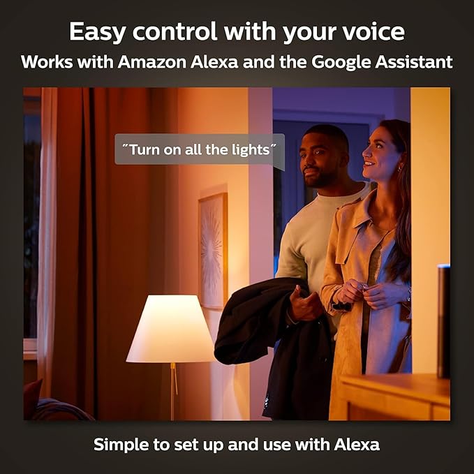 Philips Hue Smart Recessed 5/6 Inch LED Downlight - White and Color Ambiance Color-Changing Light - 4 Pack - 1100LM - Control with Hue App - Compatible with Alexa, Google Assistant and Apple Homekit