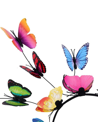6Pack Butterfly Fascinator Headband Monarch Butterfly Crown Tea Party Nature-themed party Halloween costome Headpiece