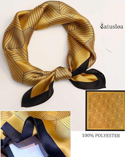 Neck Scarf For Womens Silky Head Scarves Hair Bandanas Square Scarf Fashion Accessories lightweight