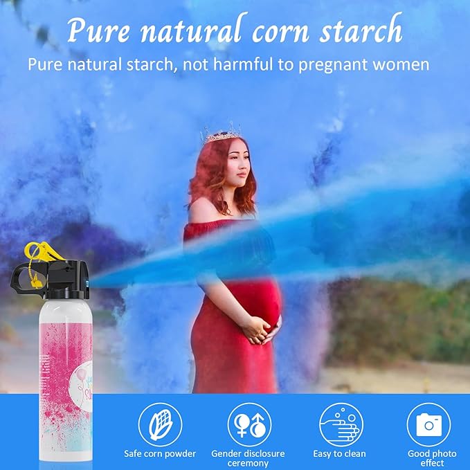 Gender Reveal Fire Extinguisher Color Blasters: 2 Pcs Blue Blaster Only for Baby Boy with Blue Smoke suitable for Gender Reveal Party Decorations