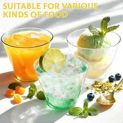 150 Pack Plastic Cups 9 oz Clear Plastic Cups for Cocktail Fancy Disposable Cup for Party Stemless Wine Glasses for Wedding Thanksgiving Christmas Party Graduation