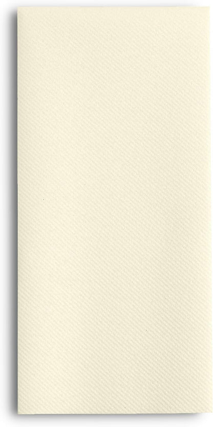 Linen-Feel Cream Paper Napkins - Decortive Cloth-Like Disposable Dinner Napkins - Soft And Absorbent Napkins for Thanksgiving, Party, Wedding, Bathroom Or Any Occasion. (Pack of 100)