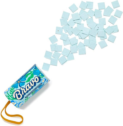 Modern Sprout Seed Confetti Poppers with Flower Seeds - Party Favors for Outdoor Wedding, Birthday & Parties - Non-Toxic, Plastic-Free & Pollinator Safe Plantable Seed Paper - Blue Bravo (Pack of 12)