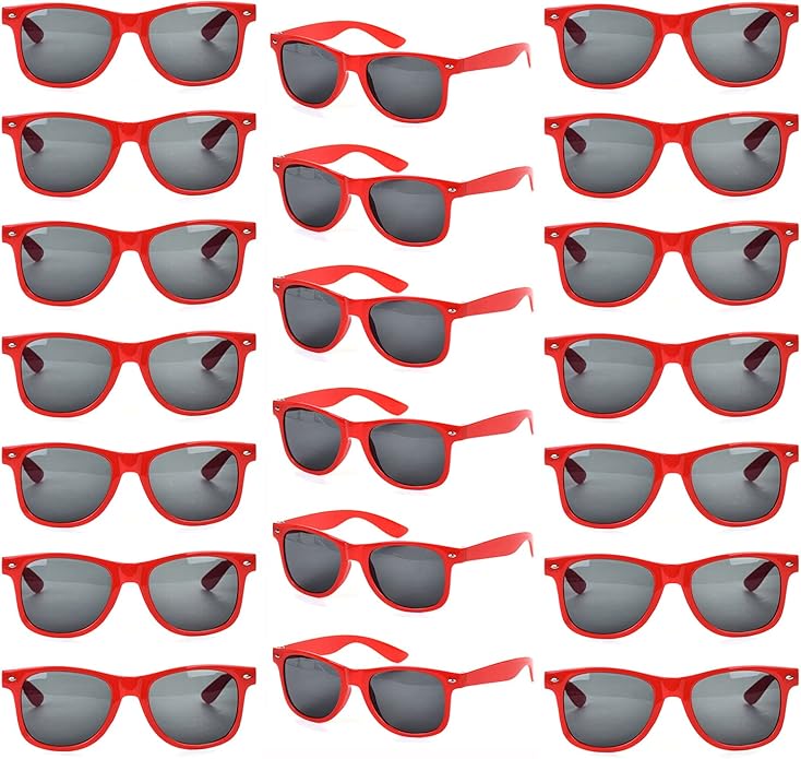 YQVIE 20 Pack Wholesale Sunglasses for Men Women in Bulk 70s Retro Cheap Glasses for Party Supplies