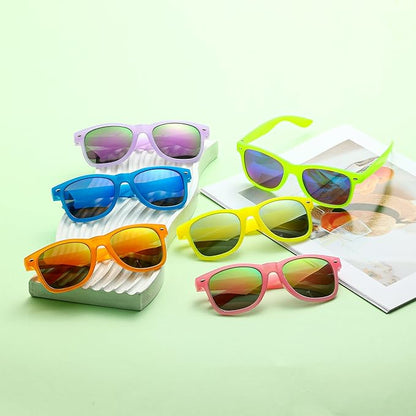 Fsmiling Blue Sunglasses Bulk Adult Party Sunglasses 80s Glasses Shades for Men Women Party Favors-30Pack,UV Protection