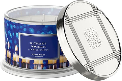 HomeWorx by SLATKIN + CO. Candle- 8 Crazy Nights, 18 oz. Premium Scented Candle - 30-55 Hours Burn Time