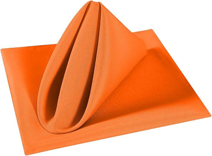 Cupuamon Cloth Napkins 20x20 inch Washable Polyester Dinner Napkins Soft Table Napkins for Wedding Party Dining Banquet(PurpleOrange,50PCS)