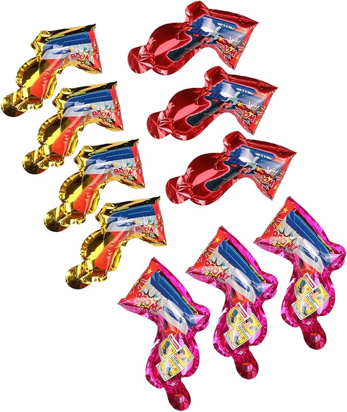 Srliya 10Pcs Party Confetti Poppers, Thickened Aluminum Film Handheld Confetti Shooters for Birthday Wedding Graduation, Mixed Color, Suitable for All Parties