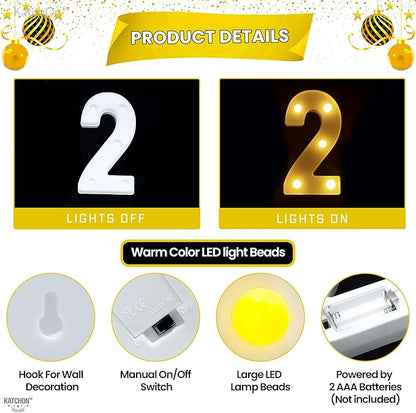 KatchOn, LED Light Up Numbers 2026-8.2 Inch, Light Up 2026 Sign | 2026 Number Light Up Sign for Happy Happy New Year Decorations 2026 | LED Happy New Year 2026 Sign