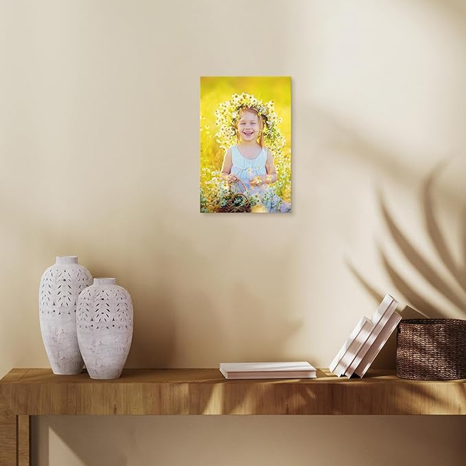 DBLAKI Personalized Photo to Canvas Print - Custom Canvas Prints With Your Photos,Custom Picture Frames Photo Prints Wall Art Ideal for Home Decor Gifts Keepsakes 8"x12"