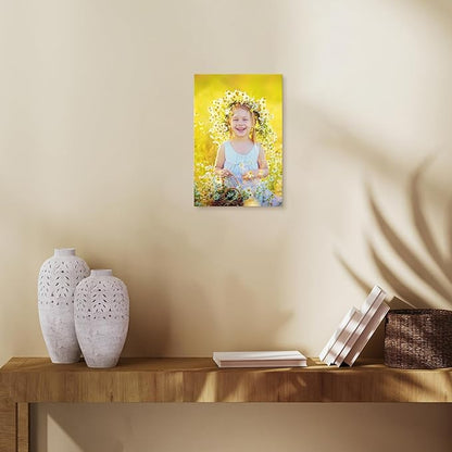 DBLAKI Personalized Photo to Canvas Print - Custom Canvas Prints With Your Photos,Custom Picture Frames Photo Prints Wall Art Ideal for Home Decor Gifts Keepsakes 8"x12"