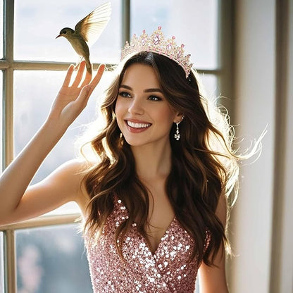 Crystal Tiaras and Crowns for Women - Wedding and Birthday Party Princess Crown Hair Accessories For Wedding, Prom, Pageant Celebration Party A3