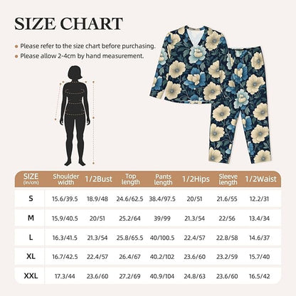 Retro Bee And Floral Women'S Pajama Sets Ultra-Soft Printed Sleepwear