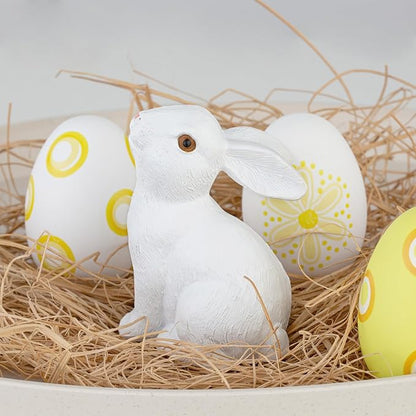 MAIBAOTA White Bunny Decor Easter Decoration for Home Spring Decoration for Home Table Decor Rabbit Figurines