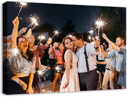 DBLAKI Personalized Custom Canvas Prints - Custom Framed Canvas Prints With Your Photos,Printed Photo To Canvas Wall Art Ideal for Home Decor Gifts Keepsakes 30" x24"