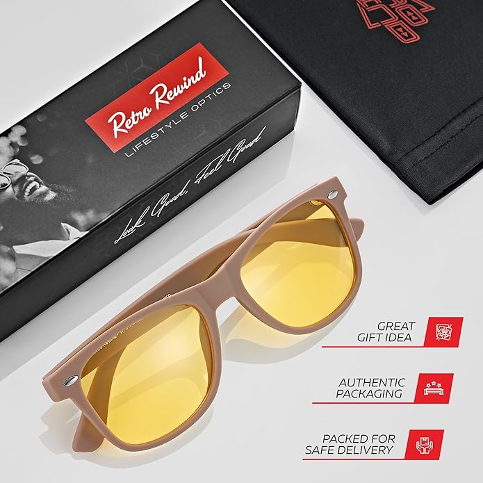 Retro Rewind Polarized Sunglasses for Men and Women - UV Protection Classic Sun Glasses
