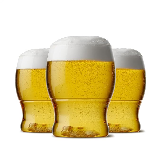 TOSSWARE POP 12oz Pint Jr SET OF 48, Premium Quality, Recyclable, Unbreakable & Crystal Clear Plastic Beer Glasses, 48 Count (Pack of 1)