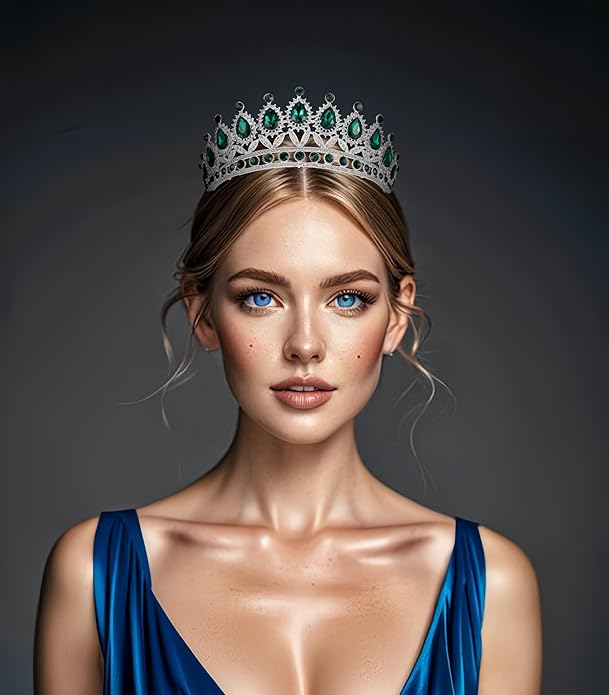 Kamirola Tiaras Princess Crown for Women and Girls Crystal Headbands for Bridal, Princess for Wedding and Party(TR21)