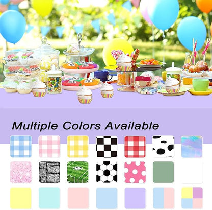 WNINK 4 Pack Light Purple Rectangular Plastic Tablecloths, Pastel Purple Disposable Table Covers 54" x 108" for Birthday, BBQ, Bridal Shower, Engagement Wedding, Picnic Parties and 8 ft Table Use