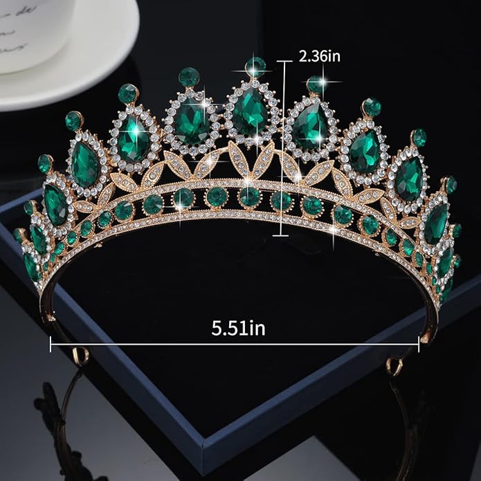 Kamirola Tiaras Princess Crown for Women and Girls Crystal Headbands for Bridal, Princess for Wedding and Party(TR21)