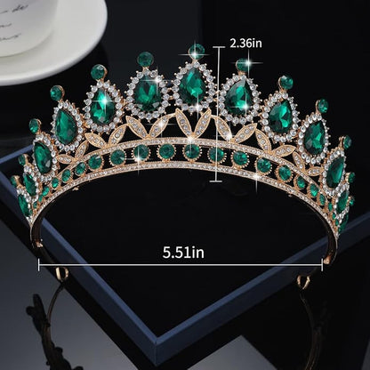 Kamirola Tiaras Princess Crown for Women and Girls Crystal Headbands for Bridal, Princess for Wedding and Party(TR21)