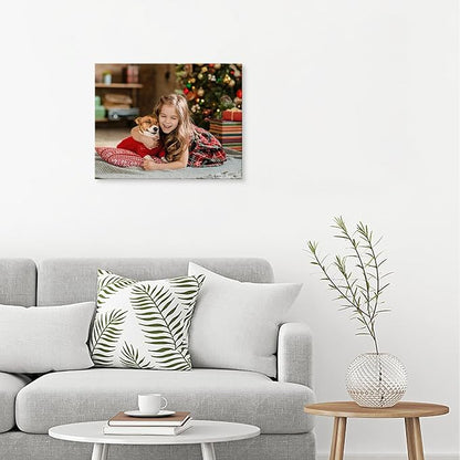 DBLAKI Personalized Custom Canvas Prints - Custom Framed Canvas Prints With Your Photos,Printed Photo To Canvas Wall Art Ideal for Home Decor Gifts Keepsakes 14" x11"